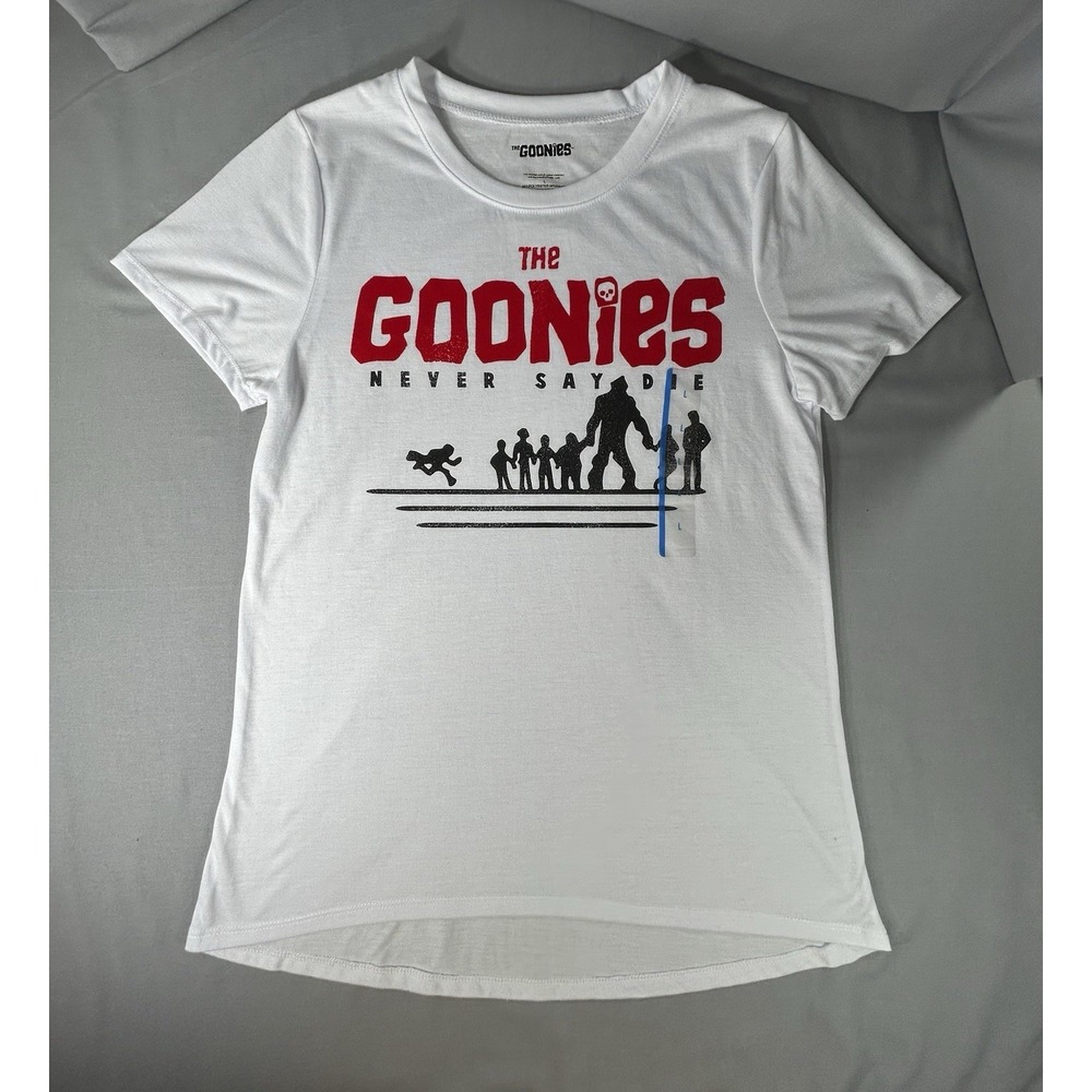 Goonies Short Sleeve White T-shirt women's large NWOT Classic Movie